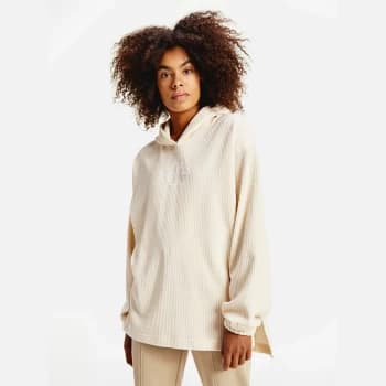Calvin Klein Jeans Womens Corduroy Hoodie - Muslin - L