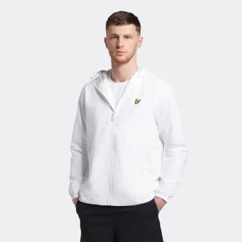 Mens Zip Through Hooded Jacket - White - L