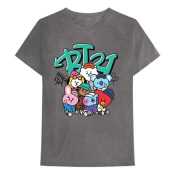 BT21 - Street Mood Group Unisex Large T-Shirt - Grey