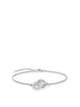Thomas Sabo Sterling Silver Logo Double Ring Bracelet, One Colour, Women