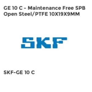 GE 10 C - Maintenance Free SPB Open Steel/PTFE 10X19X9MM