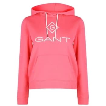 Gant Lock Up Logo Hoodie - Pink