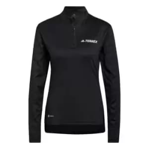 adidas Terrex Multi Half-Zip Tee Womens - Black