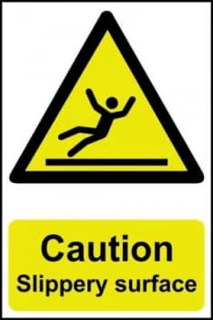 Caution Slippery Surface - PVC