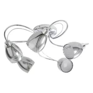 Spa Veria 5 Light Ceiling Light Smoke Glass and Chrome