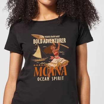 Moana Find Your Own Way Womens T-Shirt - Black