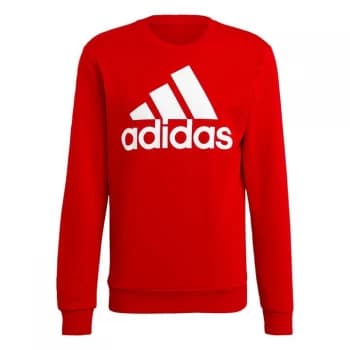adidas Essentials Big Logo Sweatshirt Mens - Scarlet / White