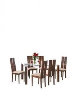 Julian Bowen Set Of Cayman Table & 6 Cayman Chairs