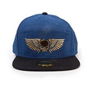 Warhammer 40K - Space Marines Gold Logo Unisex Snapback Baseball Cap - Blue/Black