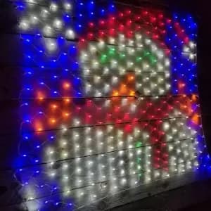 Samuel Alexander - H1.2 x 1.3m Premier Indoor Outdoor Snowman Christmas Net Light with 320 led
