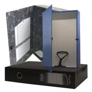 Premier-Grip A4 Foolscap Box File - Blue - 375 x 242 x 75mm