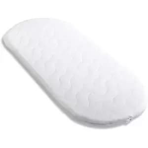 Quilted Microfibre Palm Moses Basket/Noah Pod Mattress - White - Clair De Lune