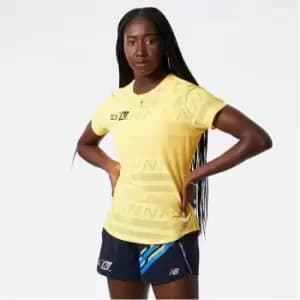 New Balance London Edition Q Speed Jacquard Ladies T Shirt - Orange