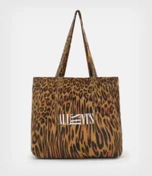 AllSaints Mens Oppose Distorted Shopper Tote Bag, Black