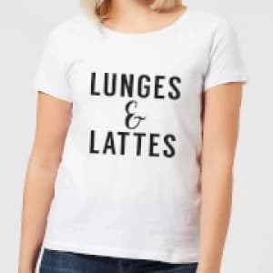 Lunges and Lattes Womens T-Shirt - White - 3XL