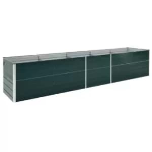 Vidaxl Garden Raised Bed Galvanised Steel 400x80x45cm Green