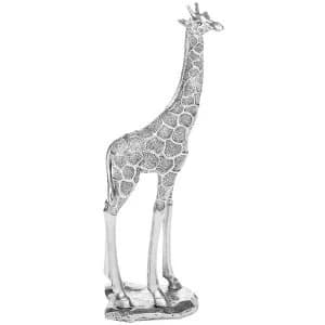 Soft Silver Giraffe Standing Ornament