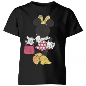 Disney Minnie Mouse Back Pose Kids T-Shirt - Black - 3-4 Years
