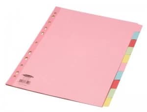 Concord Divider A4 10part Reinf Assorted