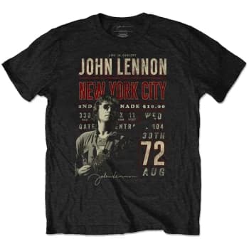 John Lennon - NYC '72 Unisex Large T-Shirt - Black