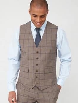 Skopes Standard Welburn Waistcoat - Brown Check