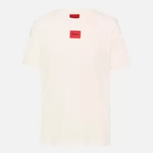 HUGO Mens Diragolino T-Shirt - Natural - M