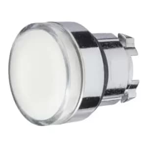 ZB4BW31, PB Head Illuminated Flush White BA9