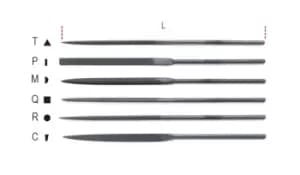 Beta Tools 1720D/C 1x Diamond Needle File 160mm Blade Type 017200112