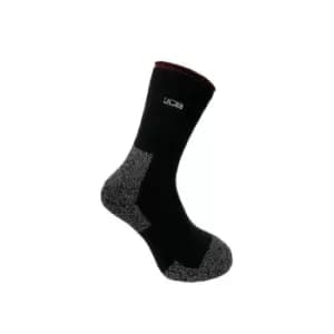 JCB (JCBX105) ThermaSocks 1 Pair Size 9-12 Black/Red/Grey