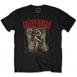 Guns N Roses Sketched Cherub Mens Black T Shirt: Large