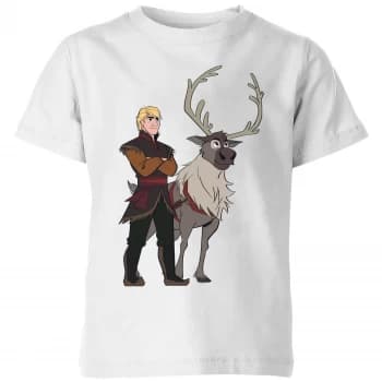 Frozen 2 Sven And Kristoff Kids T-Shirt - White - 7-8 Years - White
