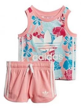 Adidas Originals Infant Girls Tank Short Set - Pink