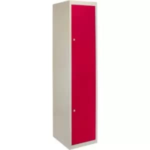 Monsterracking - Metal Storage Lockers - Two Doors, Flatpacked, Red - Red