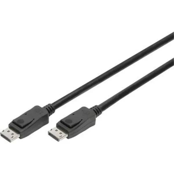Digitus DisplayPort Cable DisplayPort plug, DisplayPort plug 3m Black AK-340106-030-S gold plated connectors, double shielding, Braided shield, Co