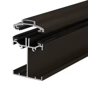 Alukap Ss Brown Aluminium Low Profile Glazing Bar, (L)3M (W)60mm (T)90mm
