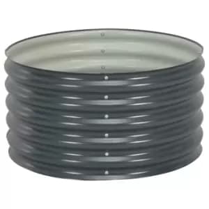 Vidaxl Garden Raised Bed 80x80x44cm Galvanised Steel Grey