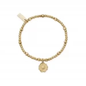 Gold Cute Sparkle Sunflower Bracelet GBCS3201