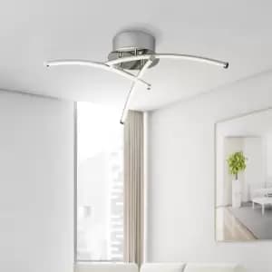 Atlanta 3 Light LED Flush Ceiling Light - Chrome
