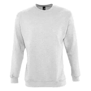 SOLS Mens Supreme Plain Cotton Rich Sweatshirt (M) (Ash)