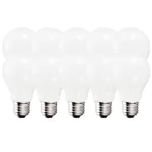 9 Watts A60 E27 LED Bulb Opal Warm White Dimmable, Pack of 10