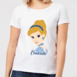 Disney Princess Colour Silhouette Cinderella Womens T-Shirt - White