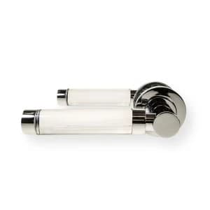 LocksOnline Plain Glass Lever Door Handle on Round Rosette