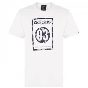 adidas Camo Mens T-Shirt - LtGrey/Blk/Grey