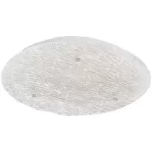 Merano - Colorado Decorative Flush Ceiling Light White Metal, Glass LED 40W 2400Lm 3000K