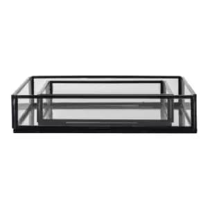 Gallery Interiors Set of 2 Artemis Tray Black / Large