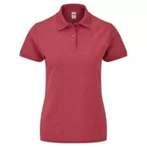Fruit of the Loom Womens/Ladies Lady Fit PiquA Polo Shirt (S) (Red Heather)