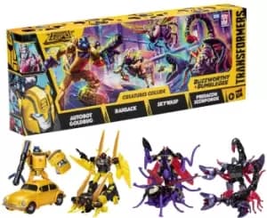 Transformers Generations Legacy Buzzworthy Bumblebee Action Figure 4-Pack Creatures Collide
