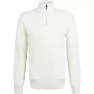 Barbour Middlecliffe Half Zip Jumper - White
