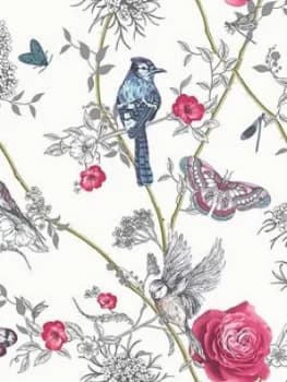 Arthouse Paradise Garden White Wallpaper