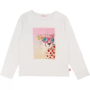 Billieblush Girls Beige jersey T-Shirt - Beige